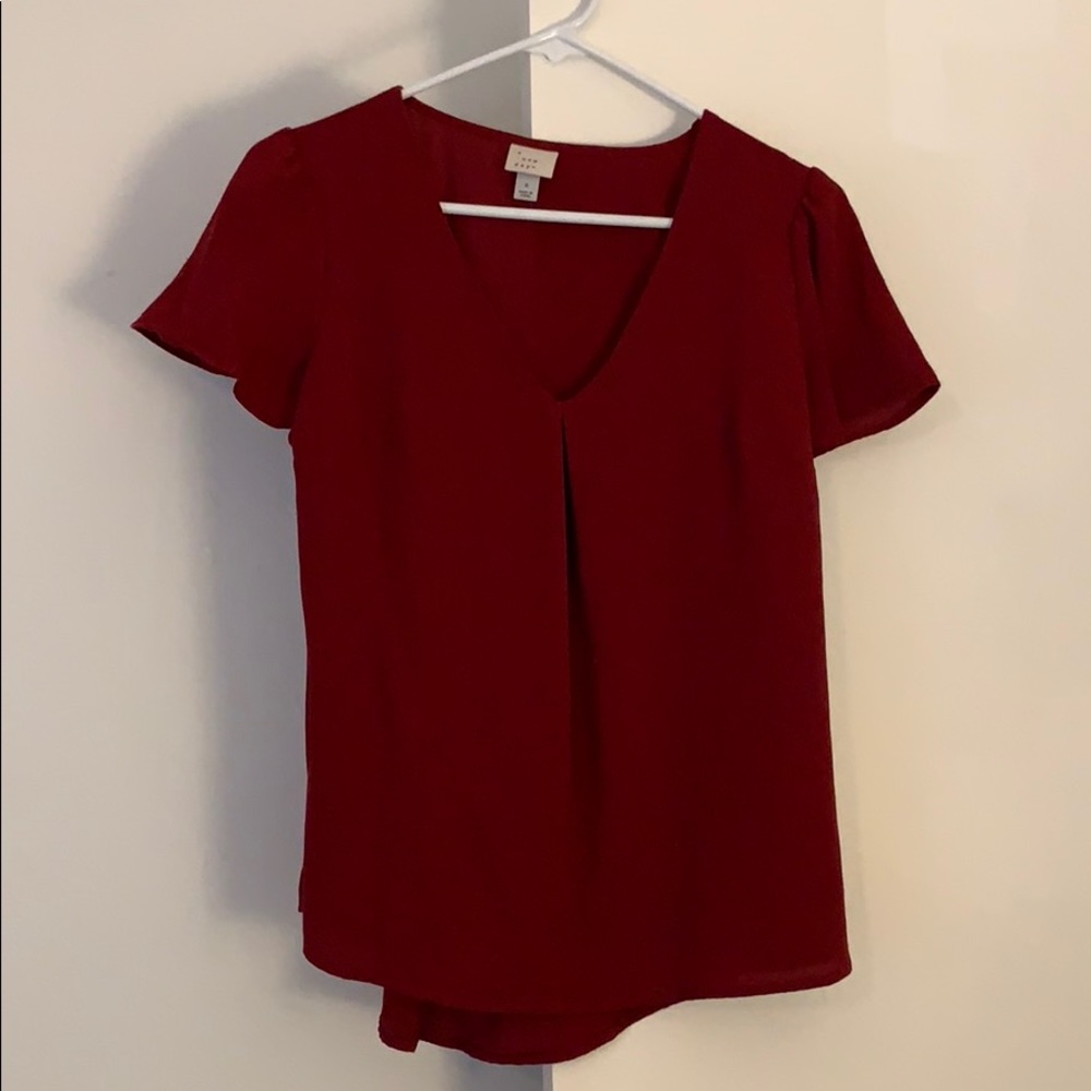 Wine Colored Blouse